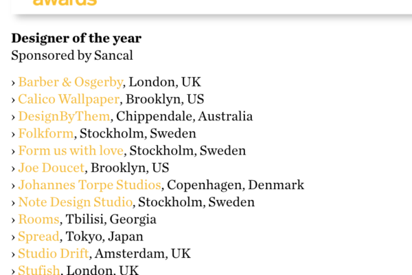 DEZEEN AWARDS 2019